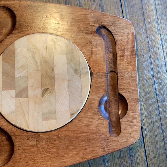 Vintage Mid-Century Modern Charcuterie Wood Tray - Picture 9 of 9